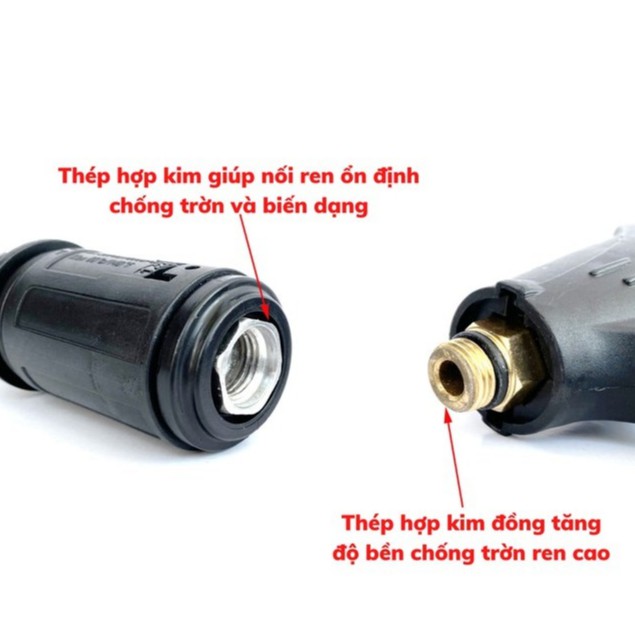 Bộ 10 - 15 - 20 - 30m Dây rửa xe và Súng xịt rửa xe áp lực cao( ren 22mm)