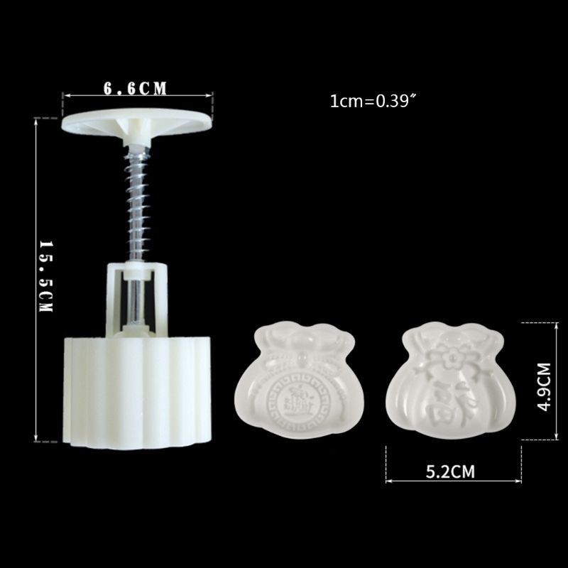 50g Moon Cake Mold 2 Lucky Bag Hand Stamps Pastry Mold