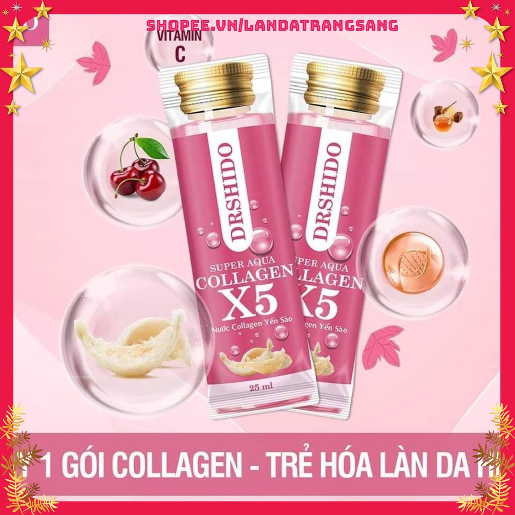 Hộp 10 gói Nước Collagen X5 Yến Sào Nhật Bản
