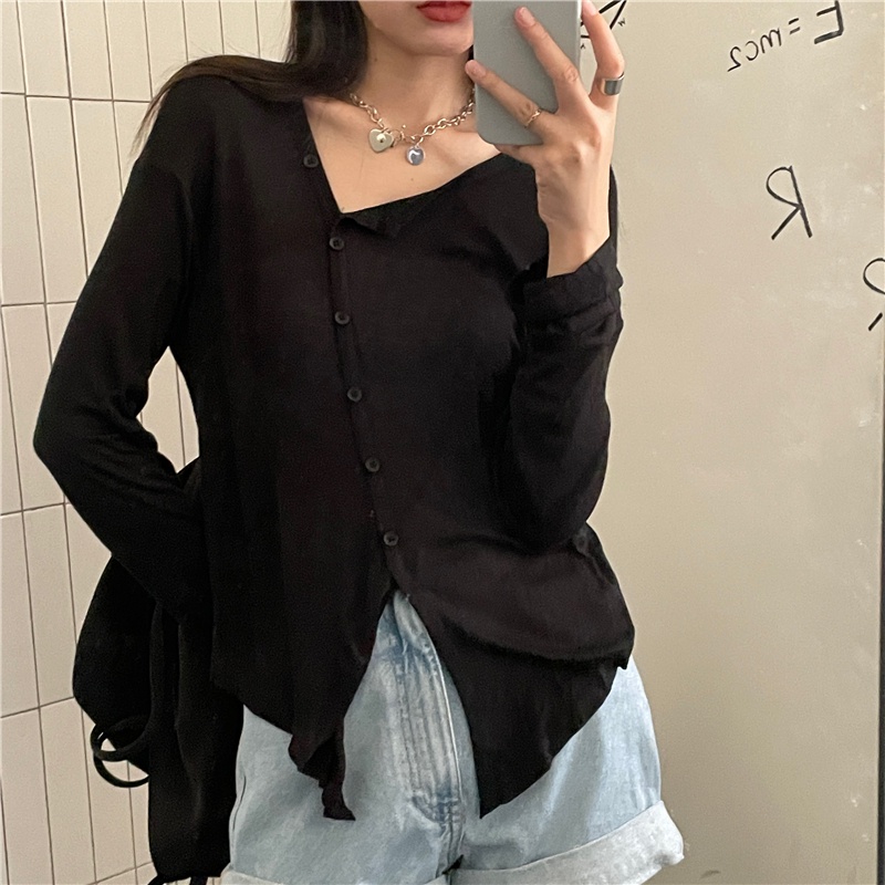 Áo Thun Cotton Tinh Khiết Mùa Thu Hàn Quốc Kiểu Dáng Mới