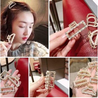 Set 3 kẹp tóc hàn quốc đính đá siêu xinh cho bạn gái