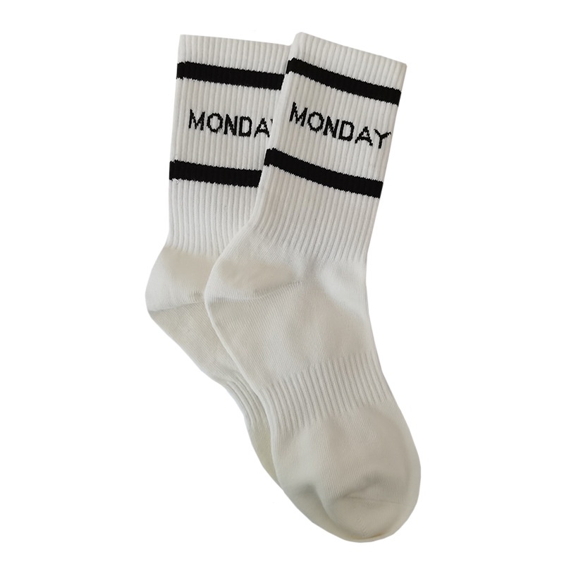 Vớ thể thao WAFNHA D614 cotton màu trắng thiết kế đơn giản