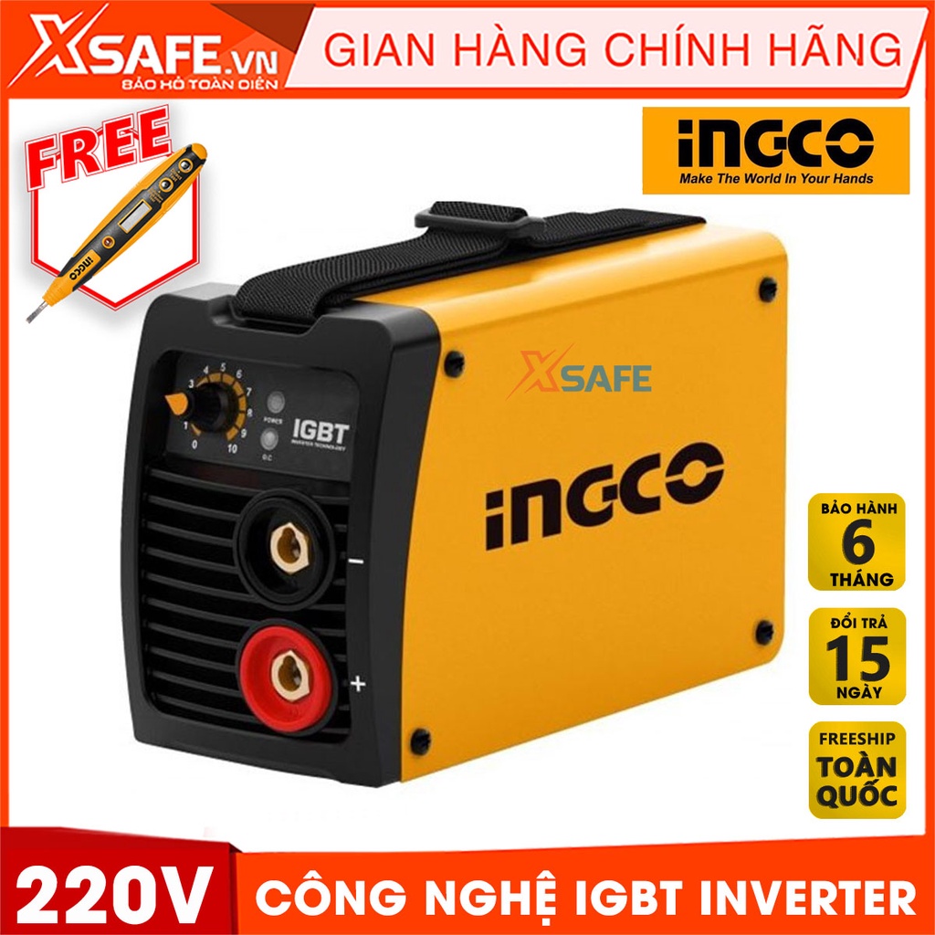 Máy hàn điện tử Inverter ING-MMA1305 Kèm 1 kèm hàn, Max 1 cây chổi, 1 mặt nạ hàn Máy hàn công nghệ IGBT Inverter