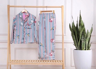 Bán sỉ bộ pijama lụa dài tay