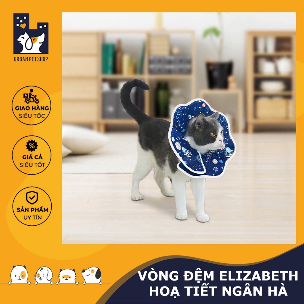 𝗨𝗿𝗯𝗮𝗻_VÒNG ĐỆM ELIZABETH DẢI NGÂN HÀ - VÒNG CHỐNG LIẾM CHO THÚ CƯNG ( CÓ THỂ GẤP GỌN )