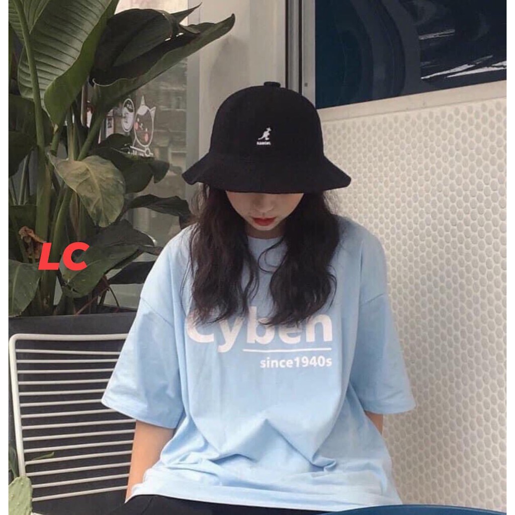 Áo thun nam nữ Cyben màu xanh dáng unisex form rộng oversize basic tee phông dáng suông Ulzzang