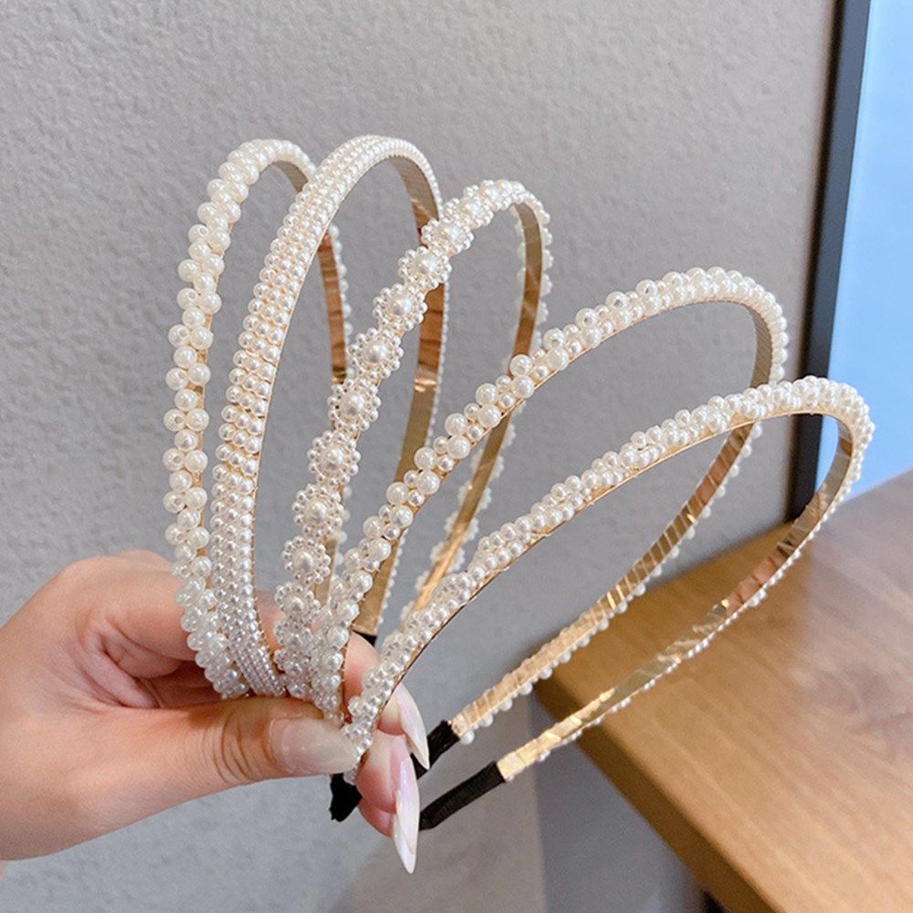 Cài Tóc Kim Loại Đính Ngọc Trai Phong Cách Hàn Quốc Cho Nữ