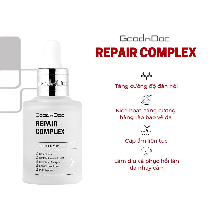 Serum GoodnDoc Repair Complex Phục Hồi Và Cải Thiện Hàng Rào Bảo Vệ Da 30ml