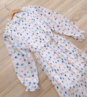 Đầm Maxi Dập Ly Kèm Dây Thắt Eo