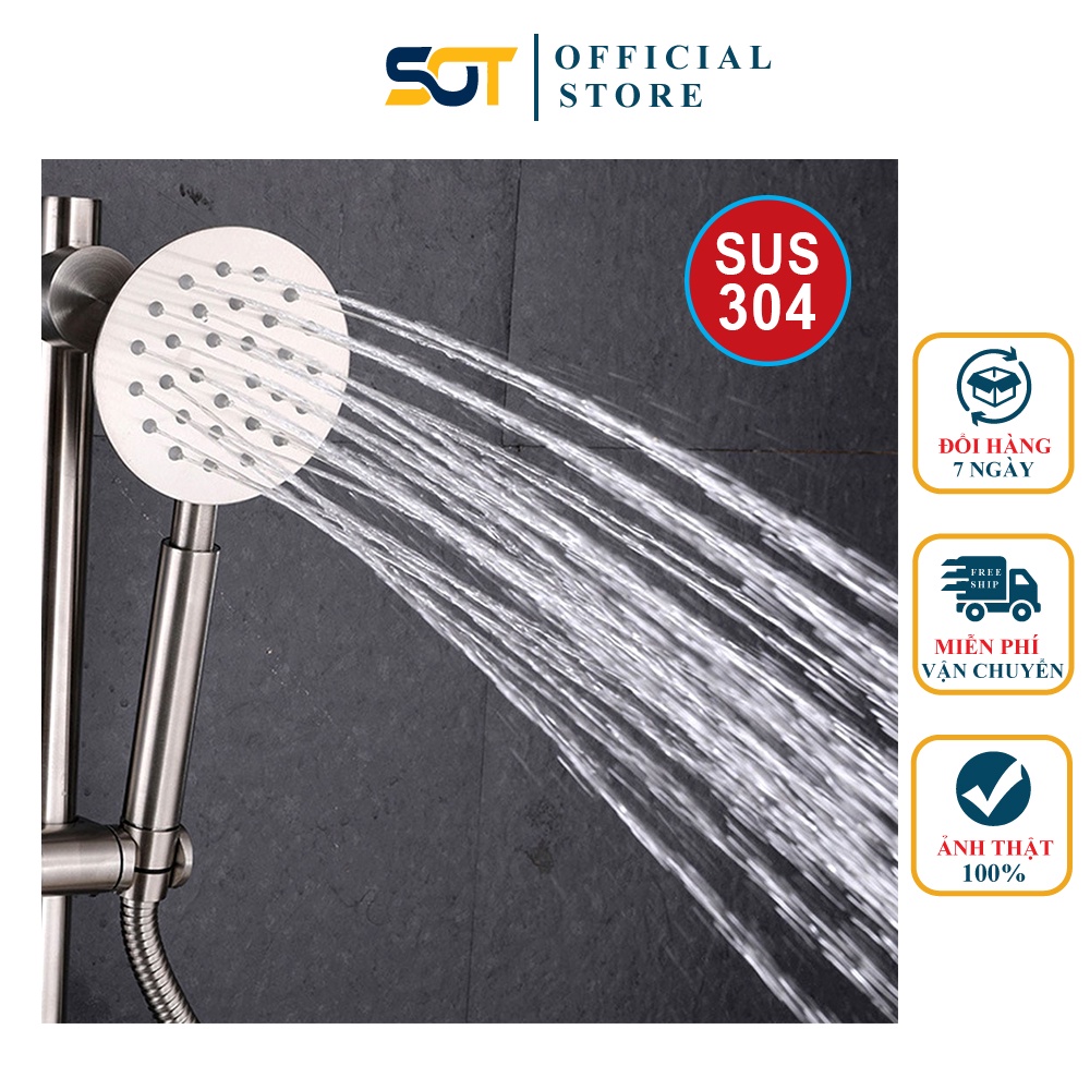Vòi sen tắm INOX, sen tắm cầm tay INOX 304 nước nóng lạnh ST-TS11