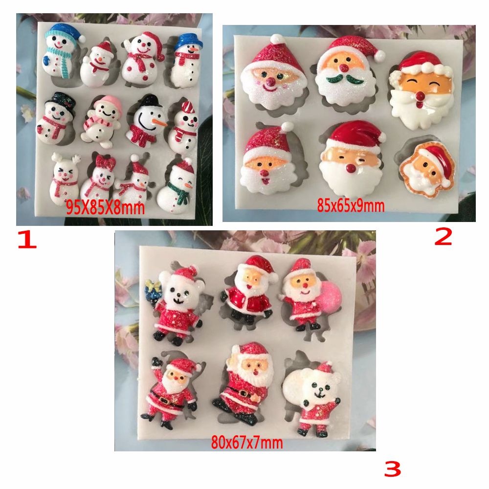 Khuôn Silicone Làm Bánh Kẹo Hình Ông Già Noel