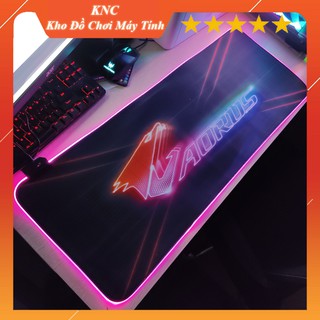 Mouse Pad, bàn di chuột, lót di chuột tích hợp Led RGB Aorus sáng viền, kích thước 80cm x 30cm dày 4mm