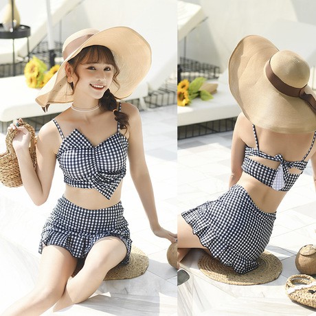 Bộ Đồ Bơi Bikini Nữ Đi Biển 2 Mảnh Caro Sexy BK12 Siêu Hot | BigBuy360 - bigbuy360.vn
