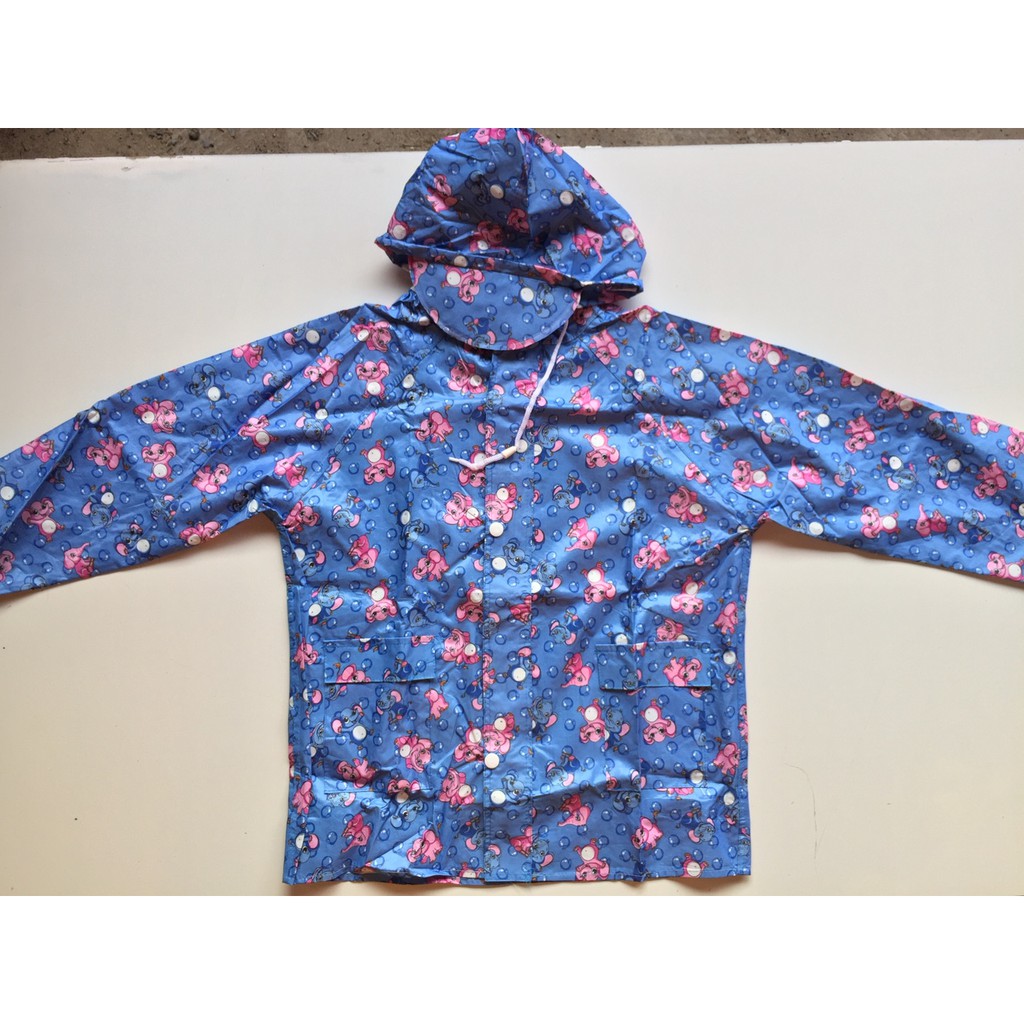 AO MƯA BỘ CHO BÉ - VẢI DÙ - VOI XANH