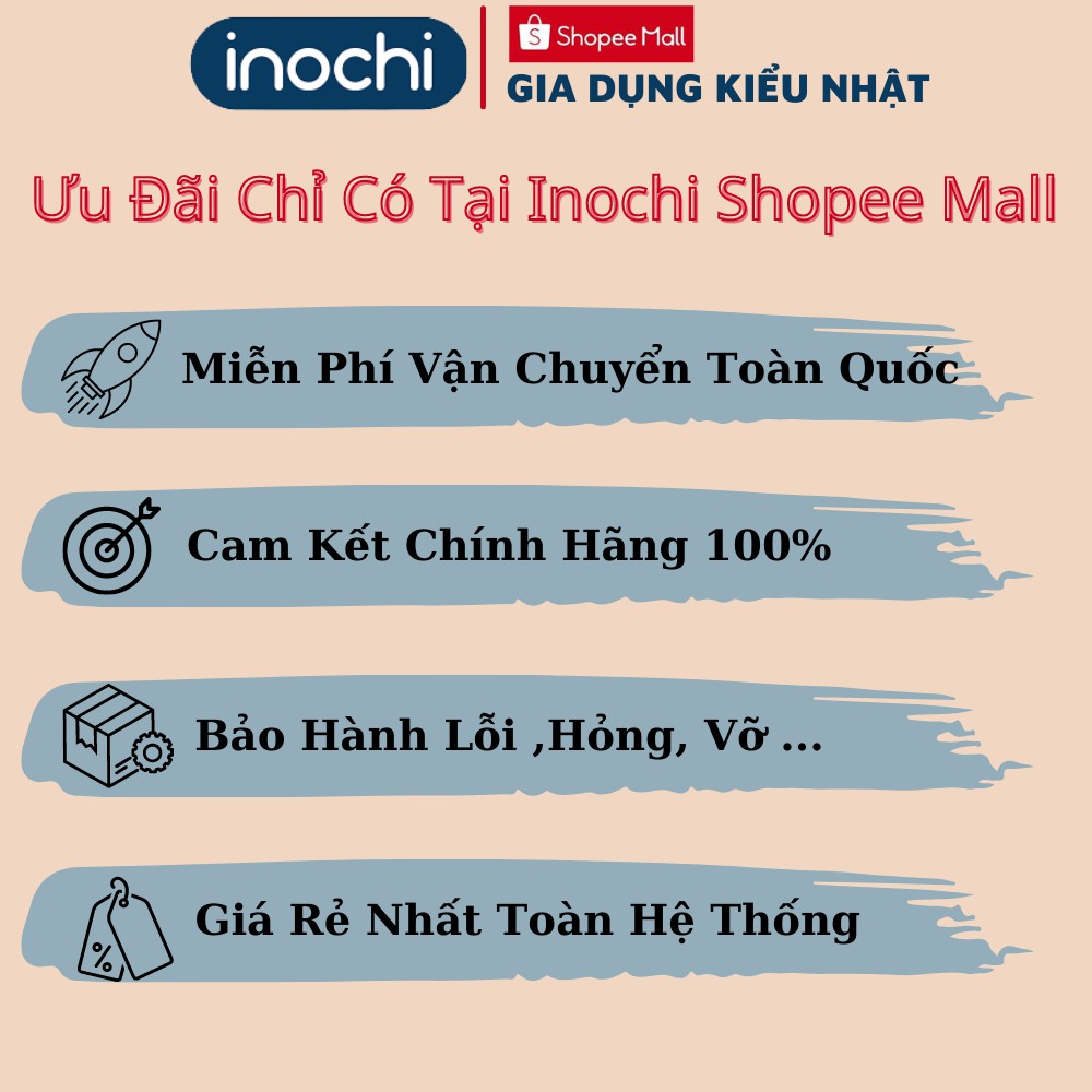 Móc áo vuông -móc chùm vuông Hara Chính Hãng Inochi phơi đồ quần lót áo lót tất vớ