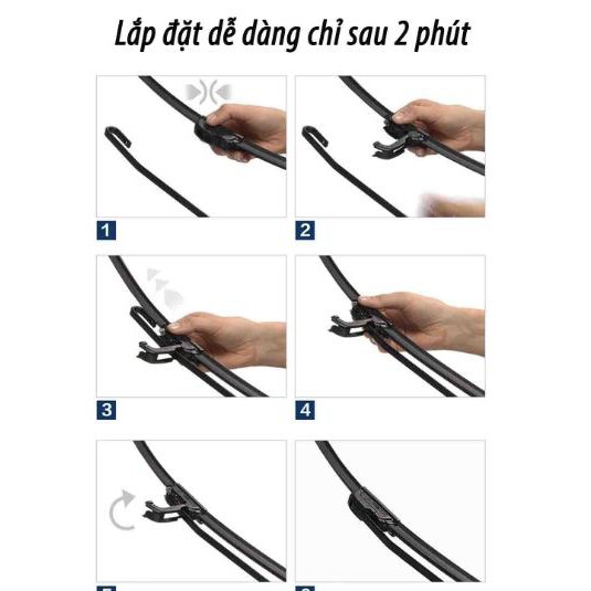 Cần gạt mưa TOYOTA FORTUNER không xương Silicone hãng BOSCH - Bình An Auto