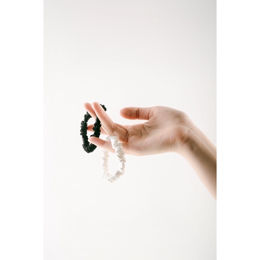 Set Dây Buộc Tóc Lụa Tơ Tằm nhỏ- mulberry silk-  30 momme - 6A Grade