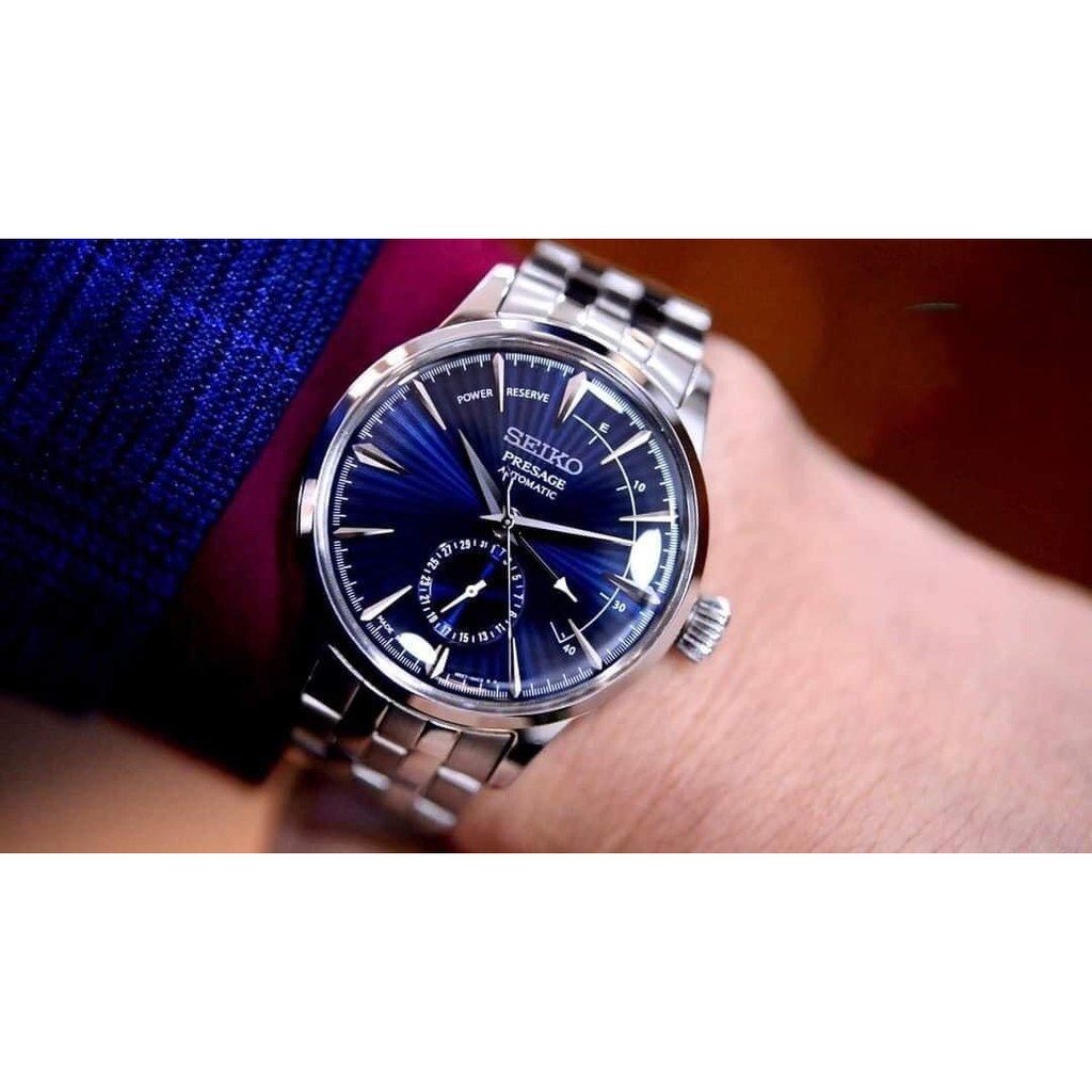 Đồng hồ nam chính hãng Seiko Presage Cocktail Blue Moon Automatic SSA347J1  - Máy cơ tự động - Kính cứng | Shopee Việt Nam