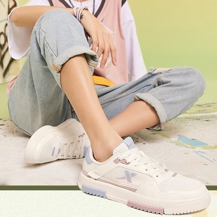 Giày thể thao XTEP phối lưới thoáng khí phong cách Hàn Quốc thời trang dành cho nữ