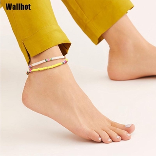 Lắc Chân Đất Sét Nhiều Màu Phong Cách Boho