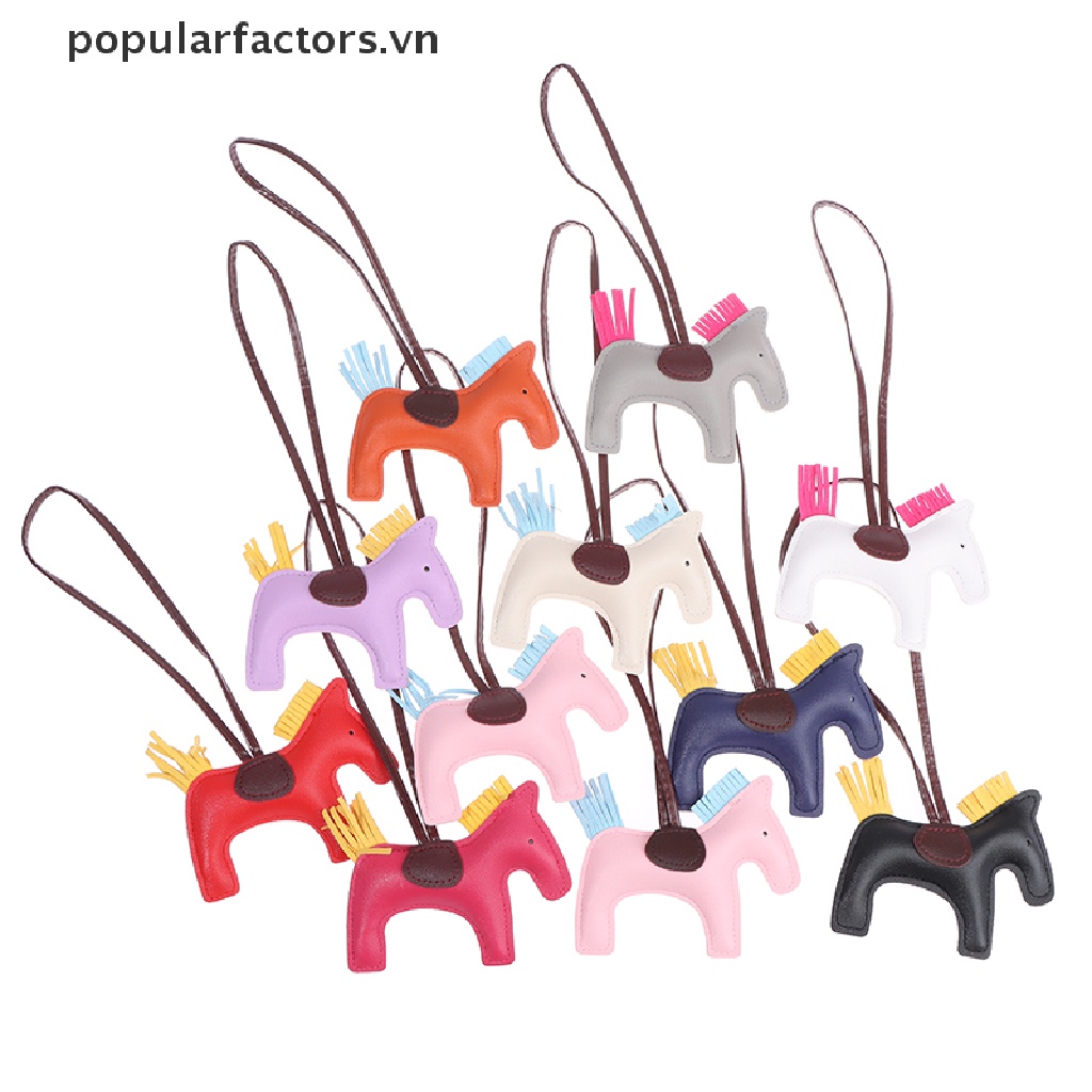 Móc Khóa Da PU Hình Ngựa Handmade Xinh Xắn Dành Cho Nữ