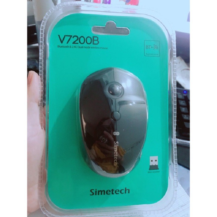 Chuột không dây Simetech V7200B Wireless + Bluetooth