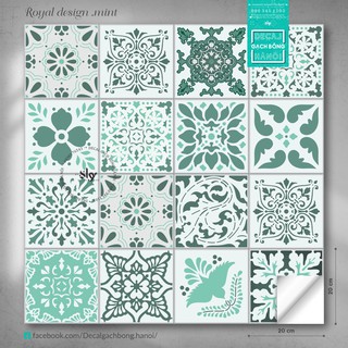 DECAL GẠCH BÔNG TRANG TRÍ TƯỜNG KHỔ LỚN