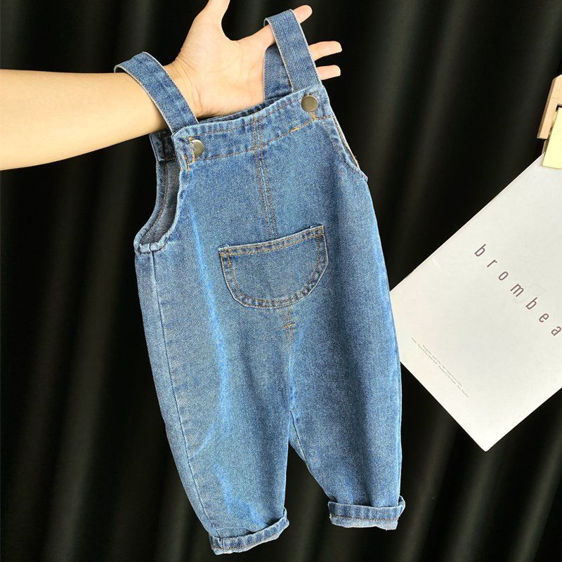 Quần Yếm jeans Phong Cách Phương Tây Thời Trang Xuân Thu Cho Bé Trai 1-3 Tuổi 7.20