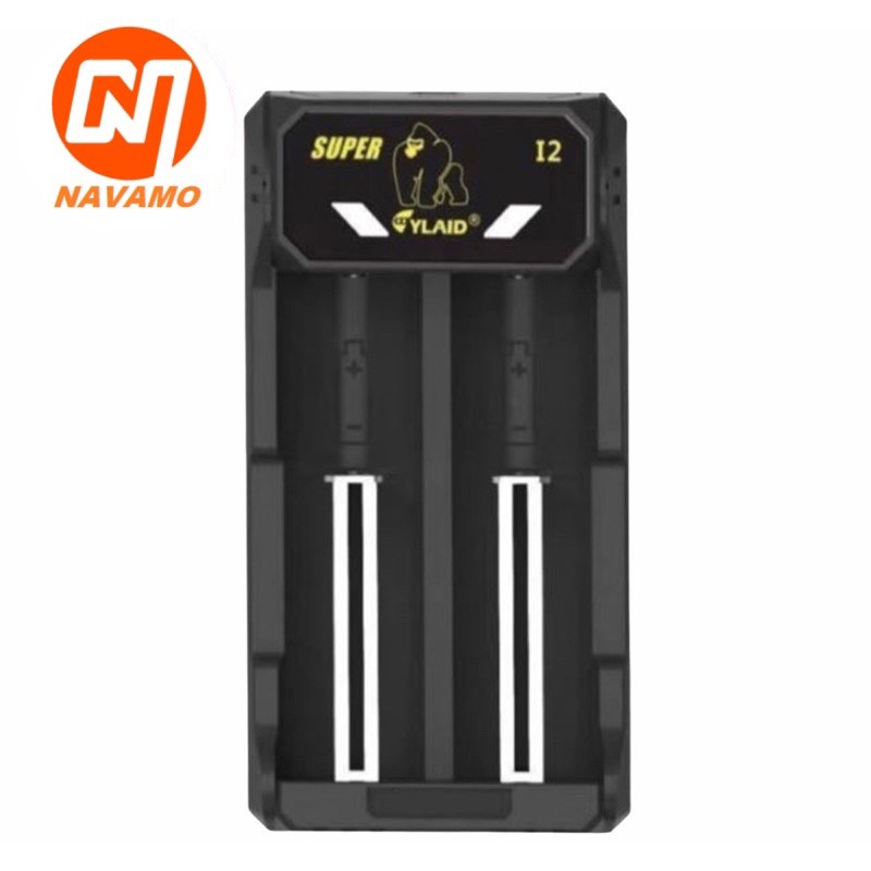 Sạc pin Cylaid I2 cho pin 18650, 26650, 21700, 18350, 20700, 14500, 17500, 16340...