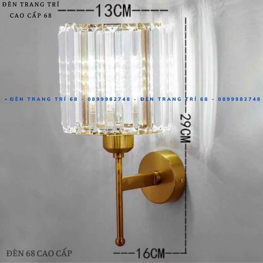 Đèn tường,đèn ốp tường 504 pha lê trang trí cầu thang ,phòng ngủ phòng khách