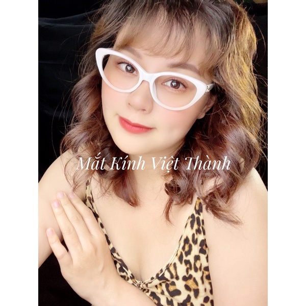 gọng kính mắt mèo thời trang đính đá kính cận mắt mèo sang chảnh kính TikTok BVL