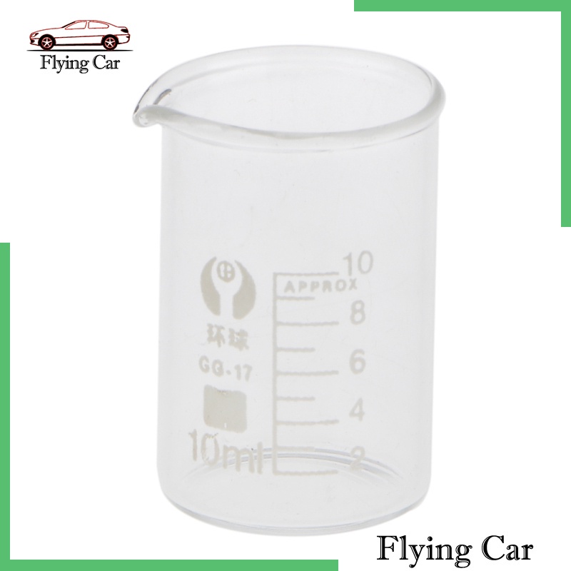 Cốc thủy tinh đo lường dung tích 10ml tiện dụng cho phòng thí nghiệm