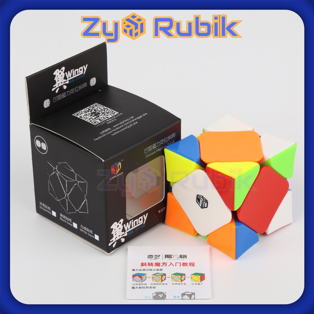 Rubik Biến Thể - Xman Skewb - Đồ Chơi Trí Tuệ - Qiyi Xman Skewb Wingy Stickerless Có Nam Châm - Zyo Rubik