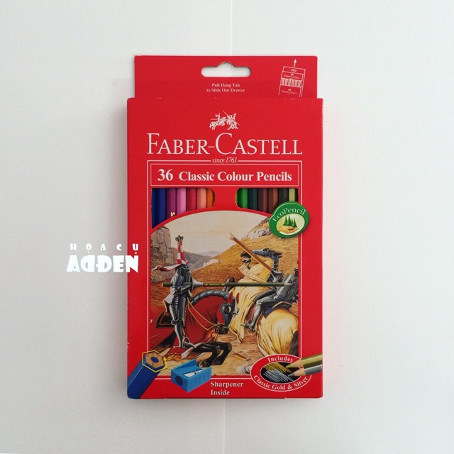 [DA ĐEN] [RẺ NHẤT] Chì Màu Khô Faber Castell 24/36/48 Màu