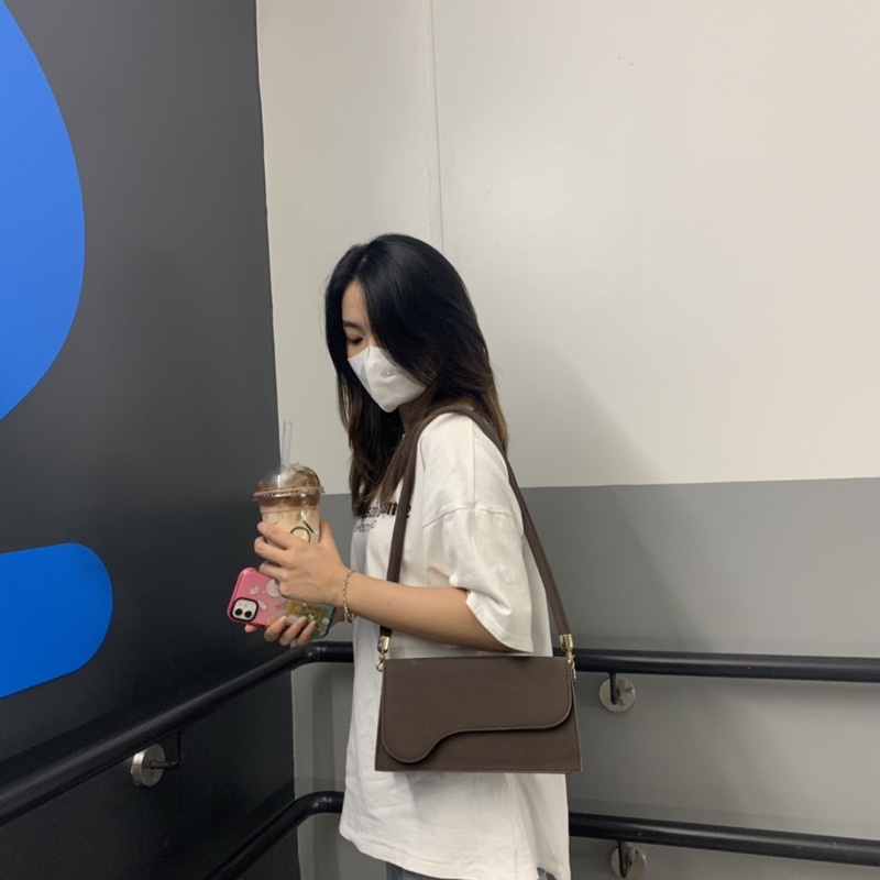 Túi xách da lộn kiểu dáng Hàn Quốc