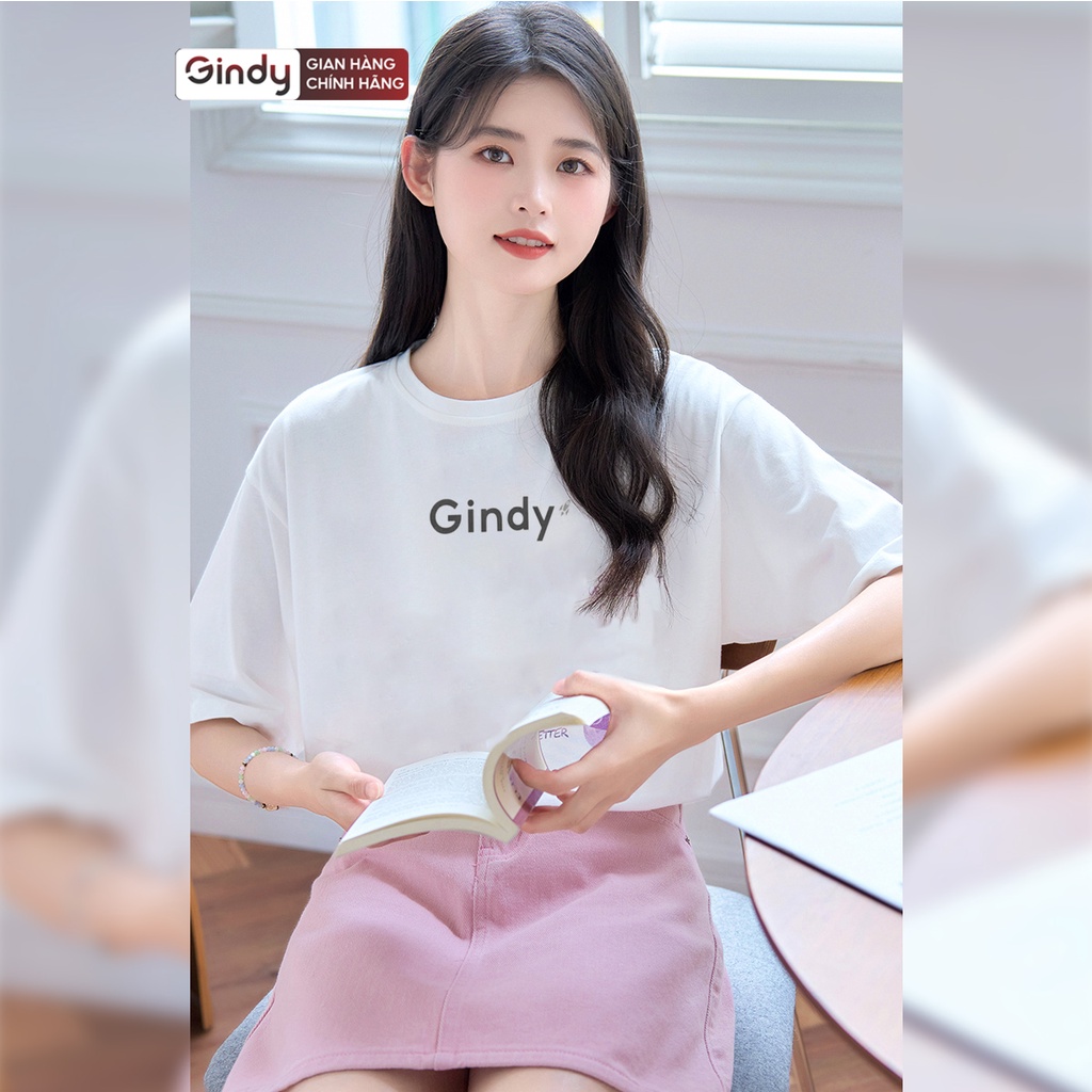 Áo thun tay lỡ unisex 100% cotton mát phông form rộng cổ tròn nam nữ 4 màu xanh lá mẫu mới 2022 local brand GINDY A071