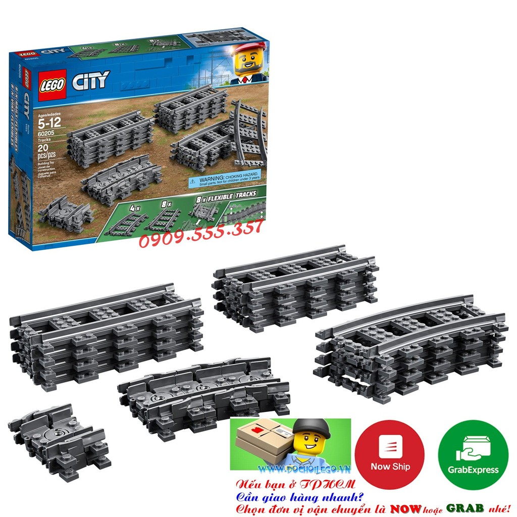 60205 Đồ chơi lắp ráp IegoĐồ chơi lắp ráp Iego City Tracks - Thanh đường ray