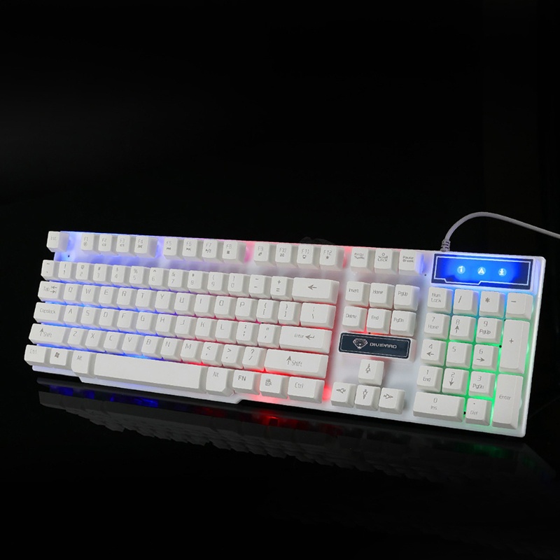 Bàn Phím Chơi Game Có Dây USB btsg Màu Cầu Vồng Dành Cho Máy Tính Để Bàn
