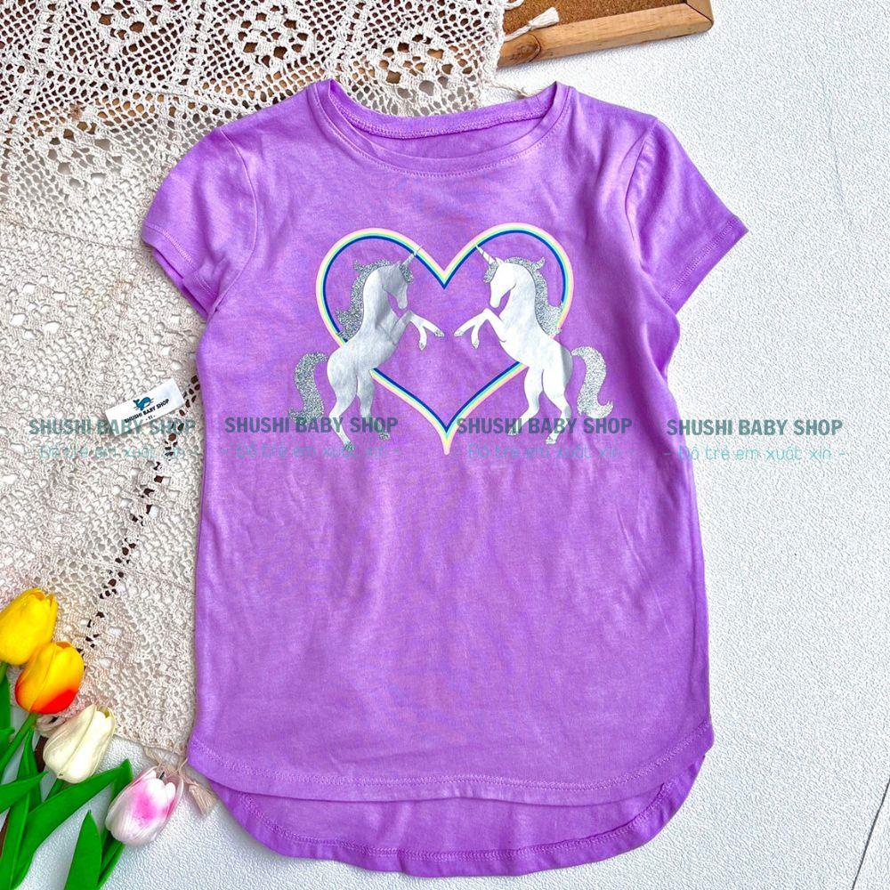 Áo thun bé gái size lớn chất thun xuất dư xịn sò, hình in sắc nét, nhiều màu cho bé gái Shushibaby