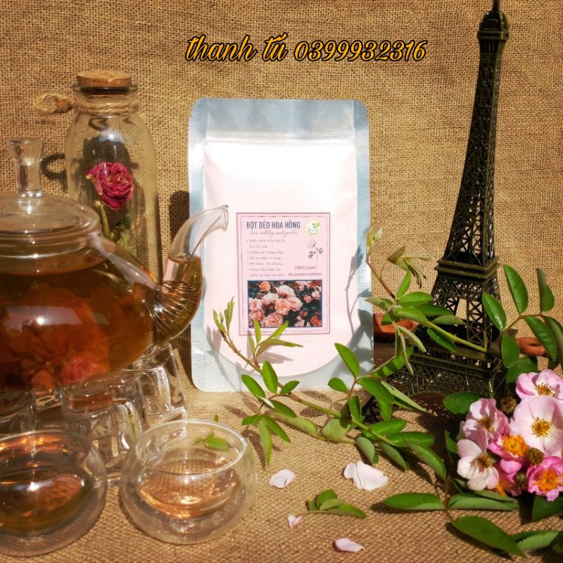 100g Bột dẻo hoa hồng nguyên chất cao cấp