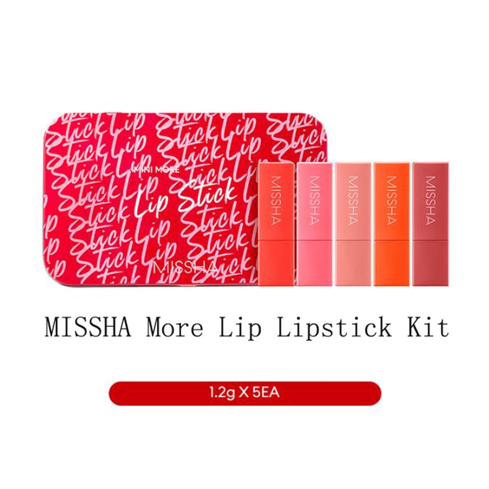 Son Môi MISSHA 5 Màu Tùy Chọn Lâu Trôi Không Phai Chống Thấm Nước Chống Dính