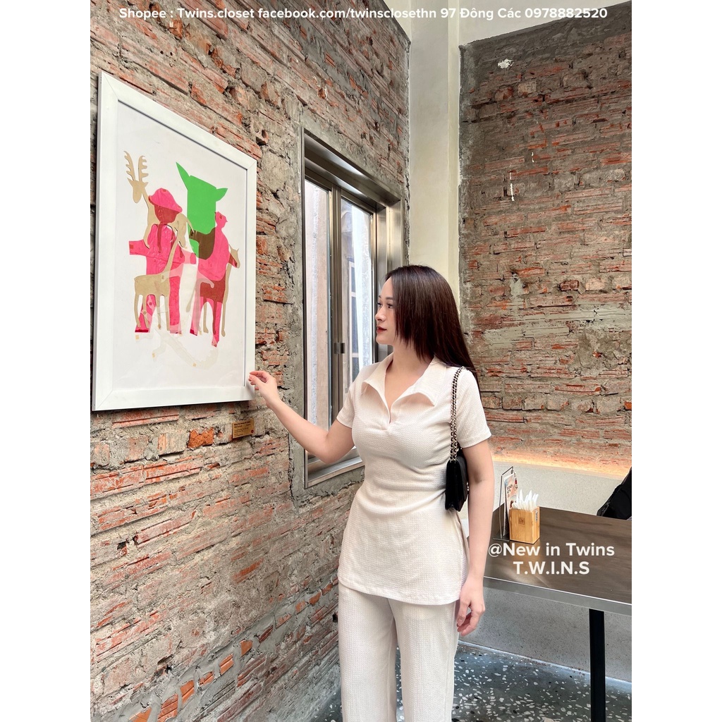 Set đồ nữ cotton tăm lượn sóng (Wavy cotton toothpick set) by Twins ẢNH THẬT