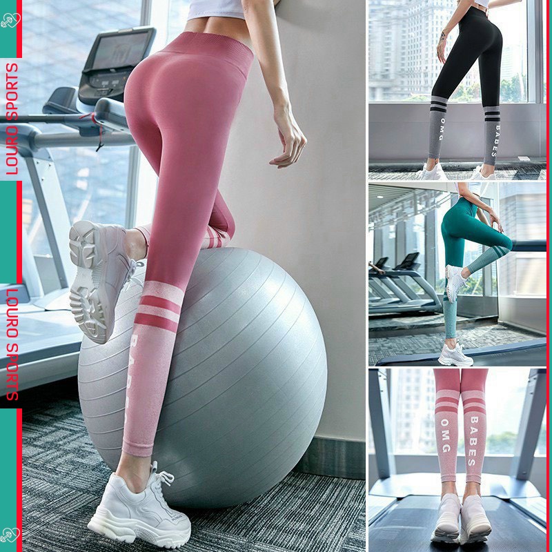Quần tập Gym nữ [Louro QL23], kiểu quần legging thể thao phối màu cực đẹp, chất liệu co giãn 4 chiều