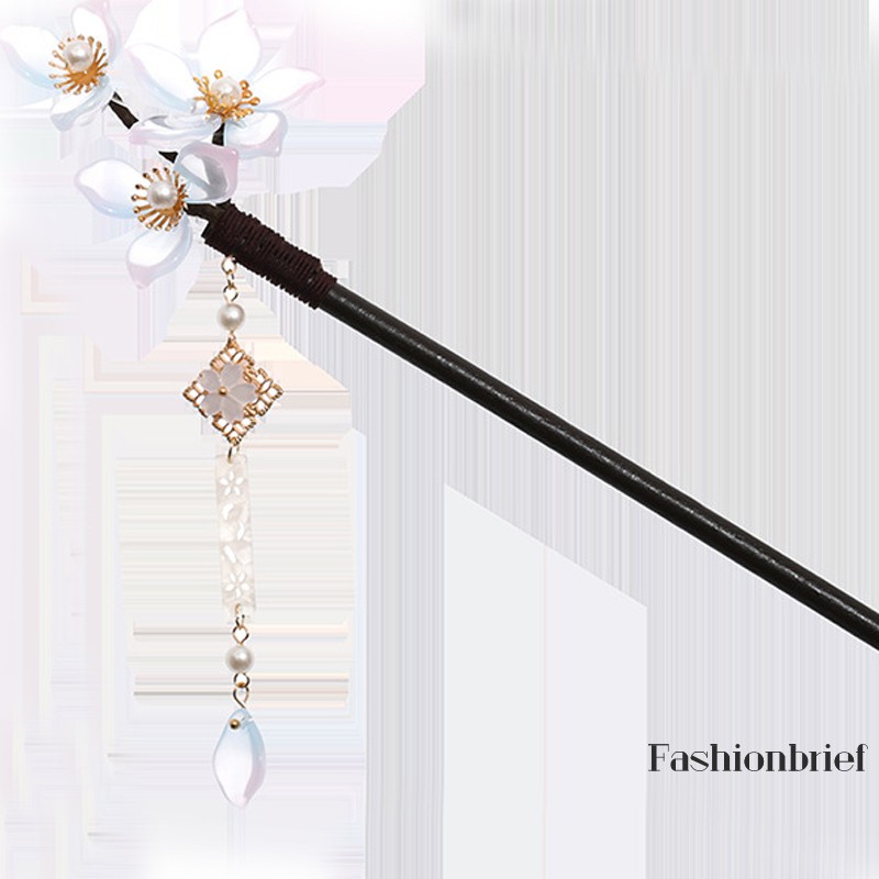 HANDMADE Trâm Cài Tóc Hình Hoa Đính Ngọc Trai Giả Xinh Xắn Cho Nữ