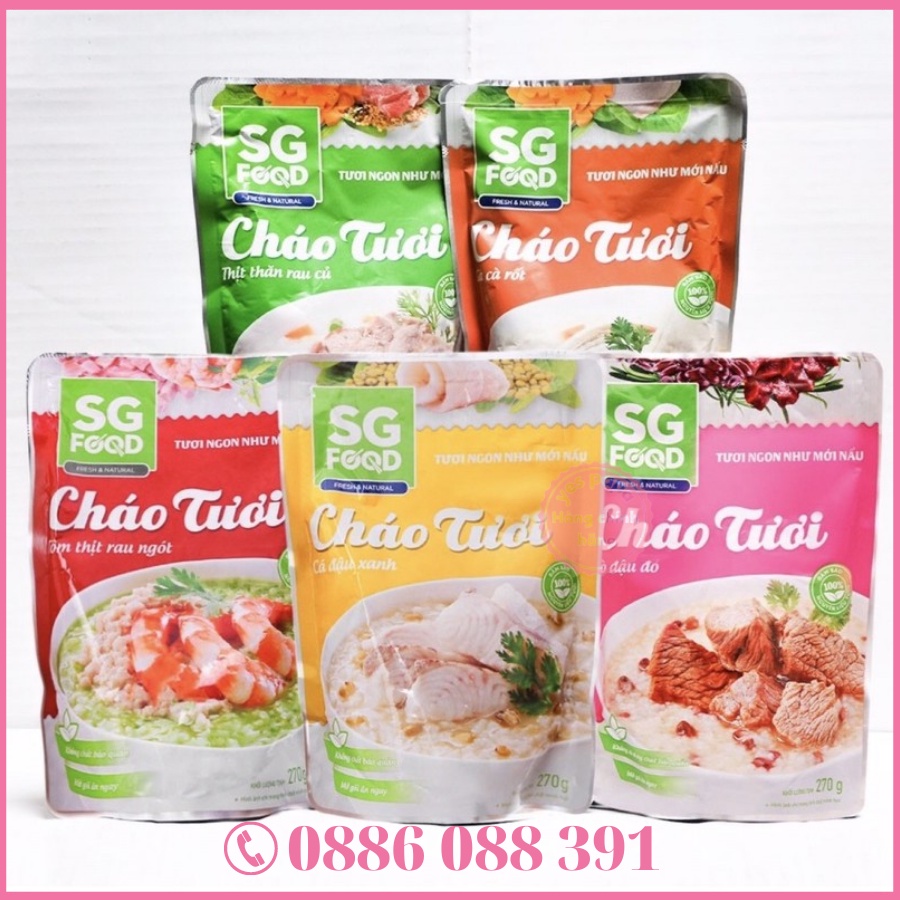 Cháo tươi Sài Gòn Food Baby, cháo bổ dưỡng cho bé SG Food loại 240g/270g