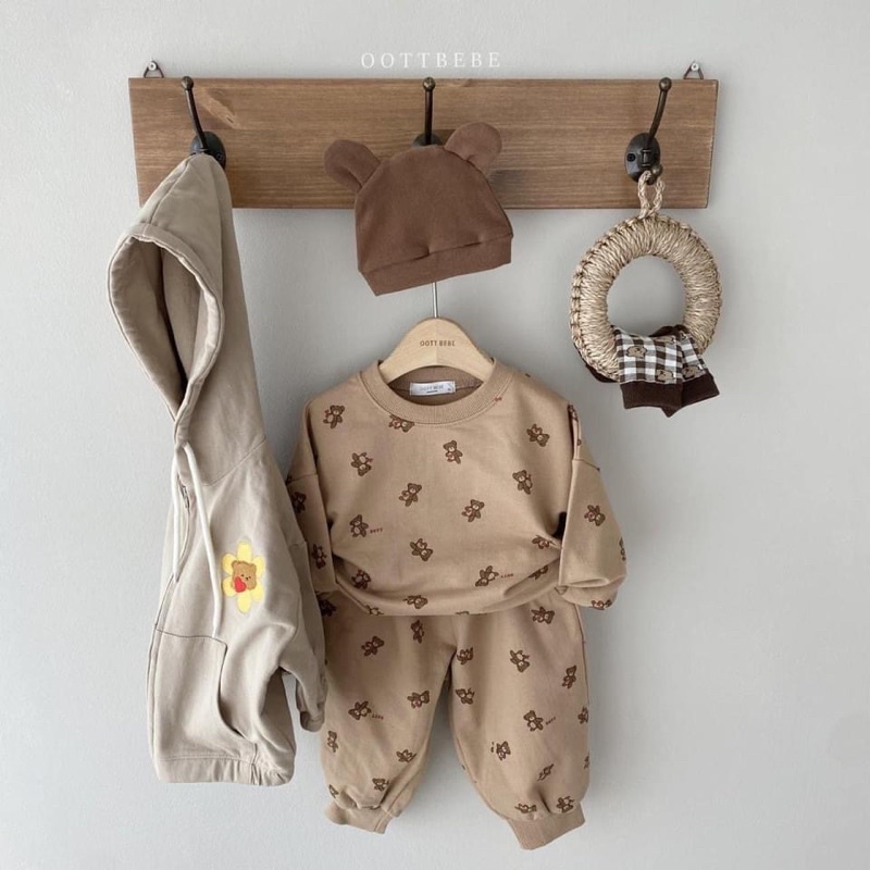 (HÀNG CÓ SẴN ) BỘ ĐỒ BỘ TEDDY MADEINKOREA HÃNG OOTTBEBE