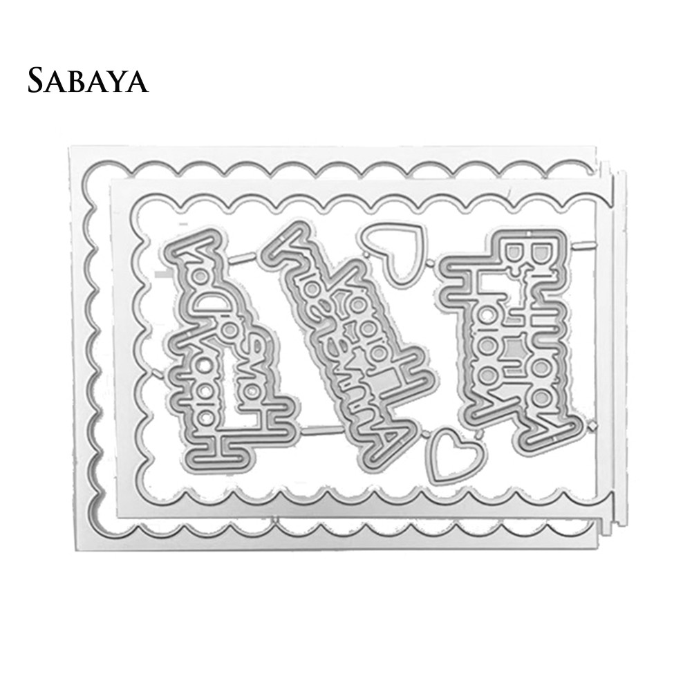 Khuôn Cắt Giấy Làm Từ Kim Loại Hình Chữ Happy Birthday Trang Trí Scrapbook