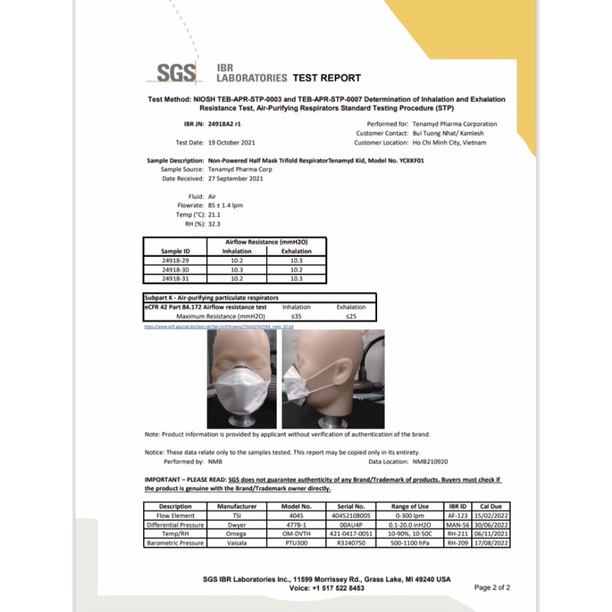 [Hộp 30 cái] Khẩu Trang Trẻ Em KF94 Tenamyd Kid 4 lớp Chuẩn NIOSH N95