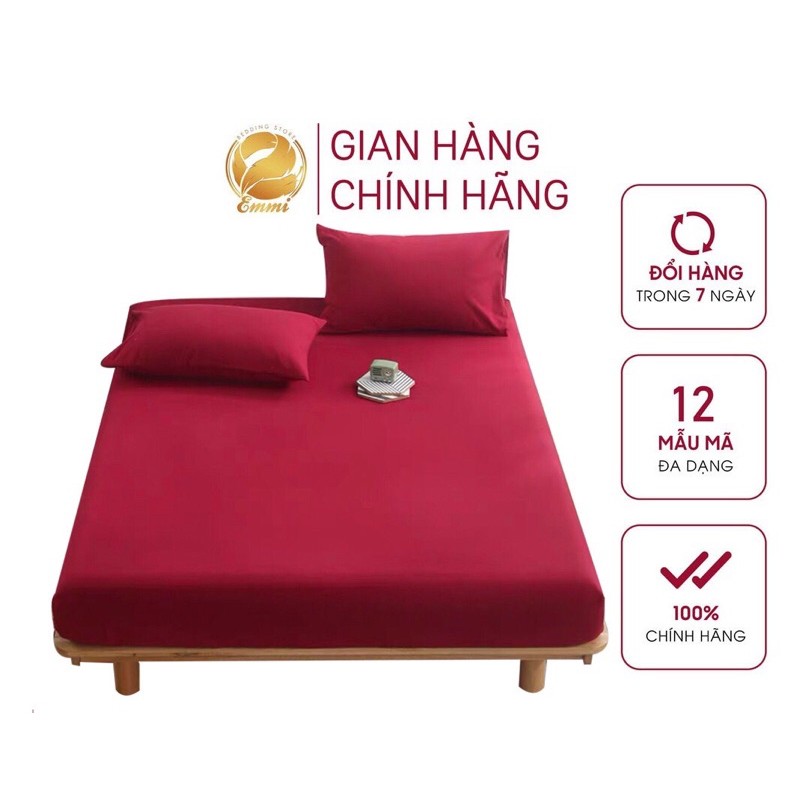 Bộ 3 Món Ga Chun và 2 Vỏ Gối nằm - Chất cotton Tici Emmidecor