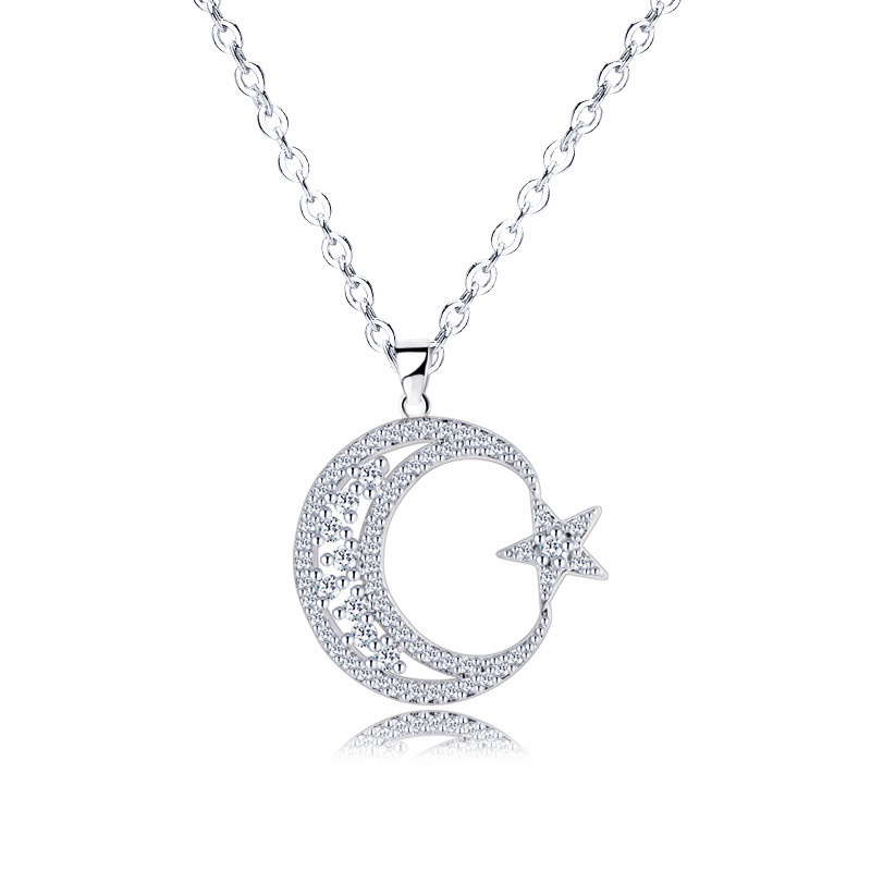 Vòng cổ Mặt Hình Ngôi Sao / Mặt Trăng Đính Đá Zircon Thời Trang Cho Nữ PD609